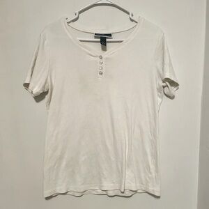 Karen Scott Women’s Short Sleeve Henley Top